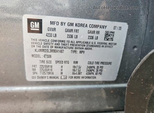 KL4MMDSL3MB041487 2021 BUICK ENCORE Черный Вид подкапотного пространства