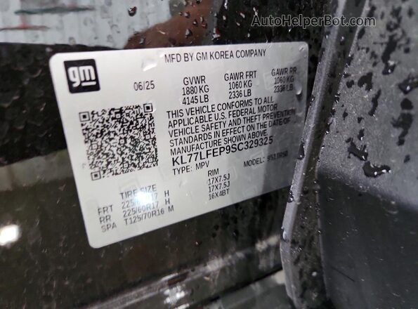 KL77LFEP9SC329325 2025 CHEVROLET TRAX Black ძრავის განყოფილების ხედი