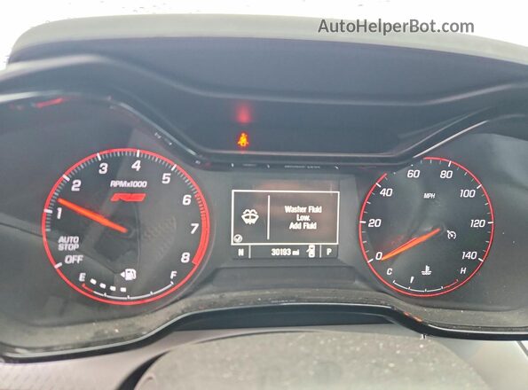 KL77LGE21RC218949 2024 CHEVROLET TRAX Silver Вид щитка приладів