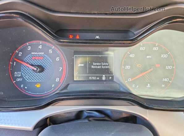 KL77LGEP2SC214104 2025 CHEVROLET TRAX Maroon Вид щитка приладів