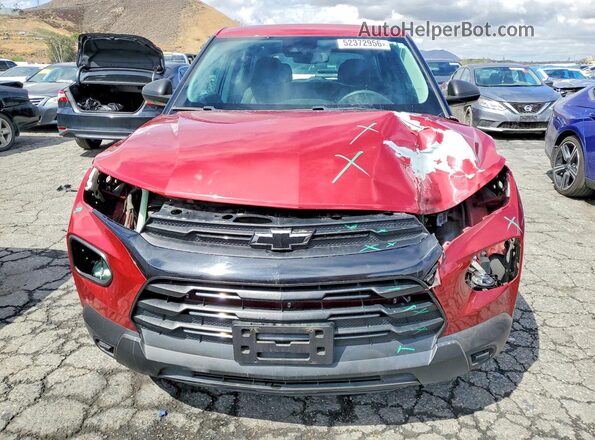 KL79MMS22MB106927 2021 CHEVROLET TRAILBLAZER Red Front view