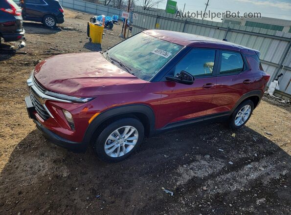 KL79MMS28RB038155 2024 CHEVROLET TRAILBLAZER Burgundy წინა მარცხენა ხედი სამი მეოთხედიდან