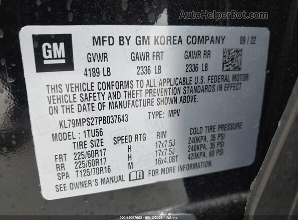 KL79MPS27PB037643 2023 CHEVROLET TRAILBLAZER Белый Вид подкапотного пространства