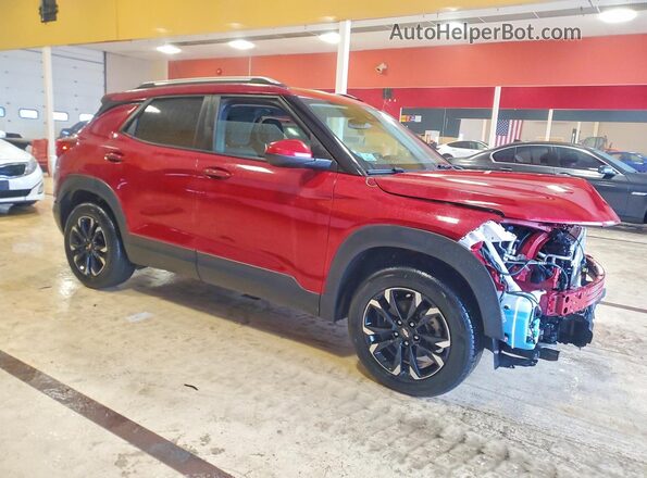 KL79MPSLXMB124621 2021 CHEVROLET TRAILBLAZER Красный Передняя правая четверть