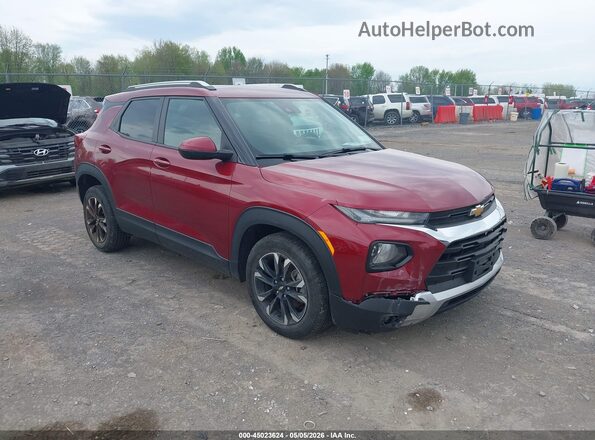 KL79MRSL0NB092856 2022 CHEVROLET TRAILBLAZER Бордовый Передняя правая четверть