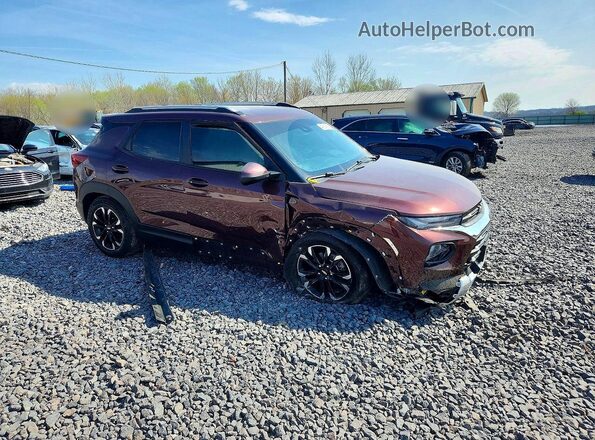 KL79MRSL6NB117694 2022 CHEVROLET TRAILBLAZER Бордовый Передняя правая четверть