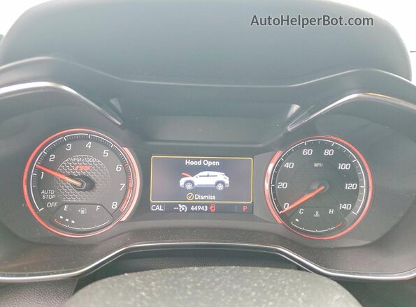KL79MTSL1MB169620 2021 CHEVROLET TRAILBLAZER White ხელსაწყოთა პანელის ხედი