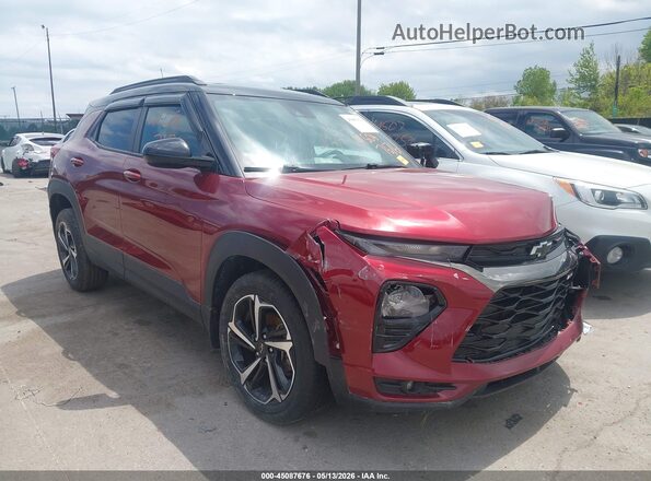 KL79MTSLXNB007907 2022 CHEVROLET TRAILBLAZER Red Front right