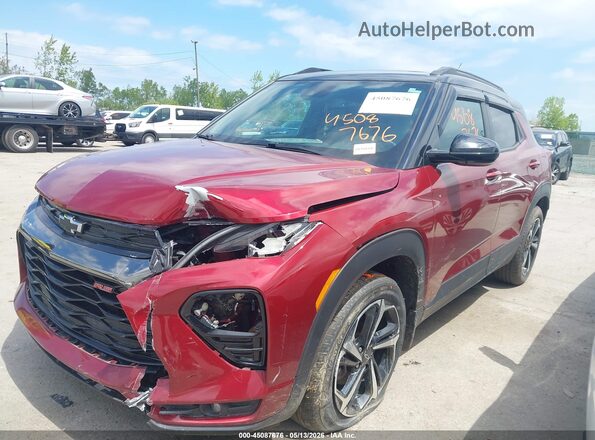 KL79MTSLXNB007907 2022 CHEVROLET TRAILBLAZER Red Front left