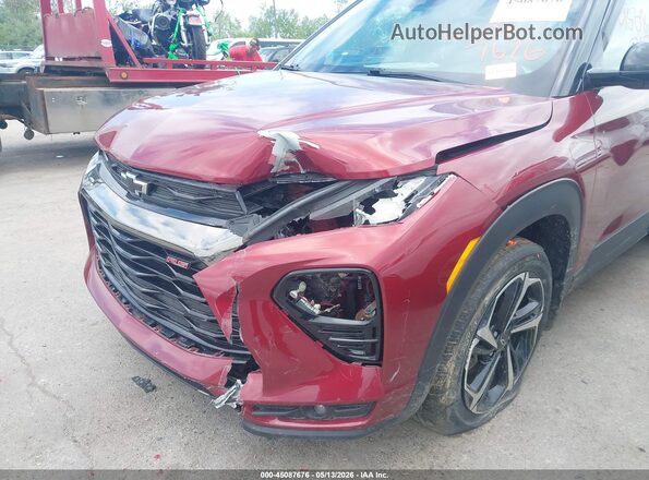 KL79MTSLXNB007907 2022 CHEVROLET TRAILBLAZER Red Front view