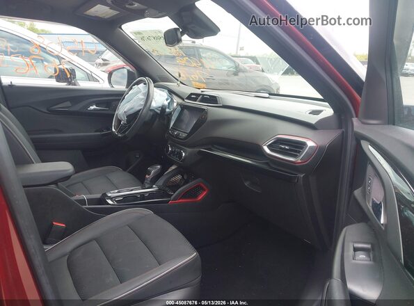 KL79MTSLXNB007907 2022 CHEVROLET TRAILBLAZER Red Front interior view