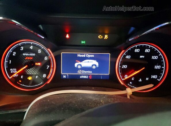 KL79MUSL2NB139095 2022 CHEVROLET TRAILBLAZER Black ხელსაწყოთა პანელის ხედი