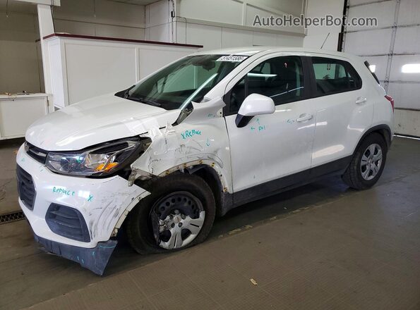 KL7CJKSB0JB586142 2018 CHEVROLET TRAX Белый Передняя левая четверть