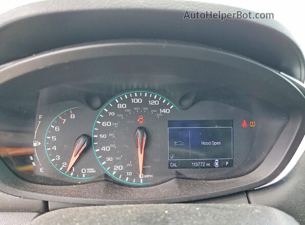 KL7CJKSB6JB720667 2018 CHEVROLET TRAX Белый Вид щитка приборов