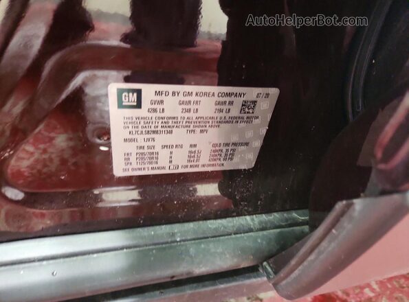 KL7CJLSB2MB311348 2021 CHEVROLET TRAX Black Widok komory silnika