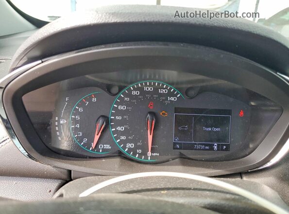 KL7CJLSB6KB960793 2019 CHEVROLET TRAX Серебряный Вид щитка приборов