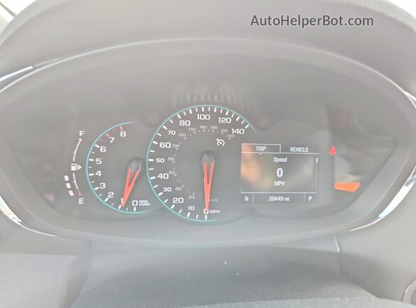KL7CJLSB9MB336344 2021 CHEVROLET TRAX Серебряный Вид щитка приборов