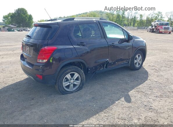 KL7CJPSM3MB366304 2021 CHEVROLET TRAX Бордовый Задняя правая четверть