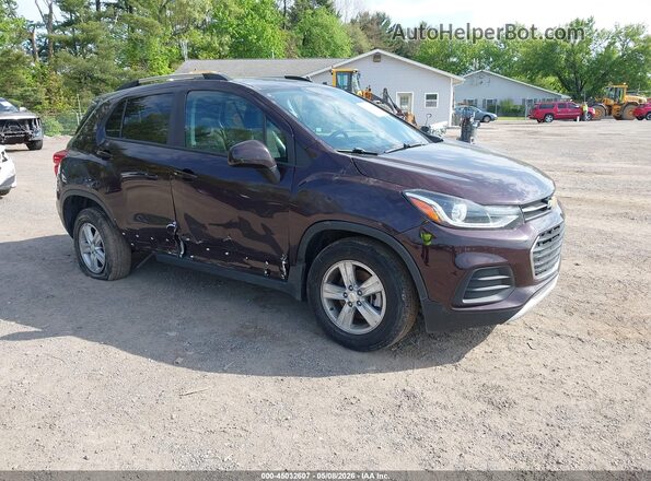 KL7CJPSM3MB366304 2021 CHEVROLET TRAX Бордовый Передняя правая четверть