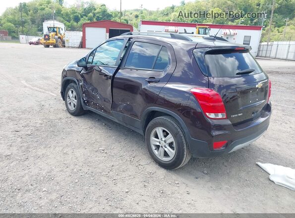 KL7CJPSM6NB522157 2022 CHEVROLET TRAX Burgundy Tył lewy