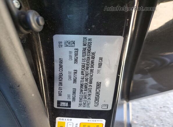 KL8CB6SA0KC760682 2019 CHEVROLET SPARK Black Vista del compartimento del motor
