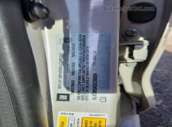 KL8CB6SA2GC568204 2016 CHEVROLET SPARK Кремовый Вид подкапотного пространства