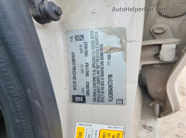 KL8CB6SA3KC751796 2019 CHEVROLET SPARK Желто-коричневый Вид подкапотного пространства