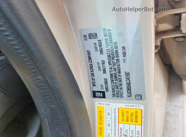 KL8CB6SA8LC451687 2020 CHEVROLET SPARK Белый Вид подкапотного пространства