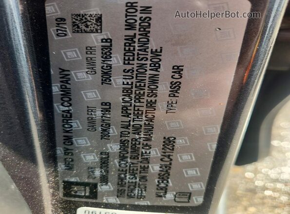 KL8CB6SA9LC412395 2020 CHEVROLET SPARK Угольный Вид подкапотного пространства