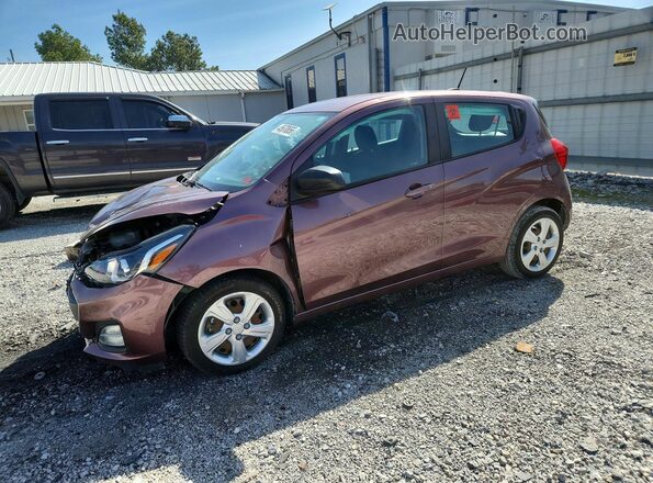 KL8CB6SAXKC766473 2019 CHEVROLET SPARK Maroon Front left