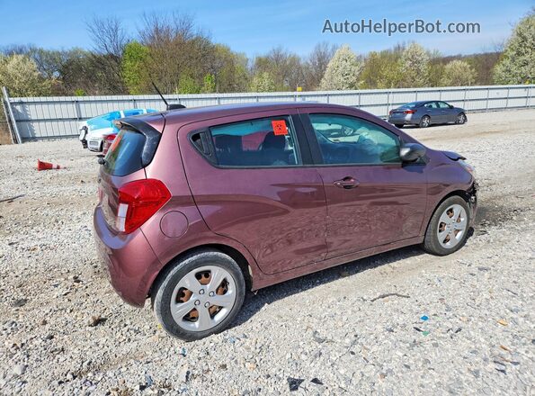 KL8CB6SAXKC766473 2019 CHEVROLET SPARK Maroon Rear right