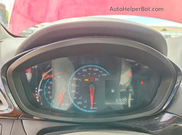 KL8CD6SA0KC786967 2019 CHEVROLET SPARK Red Instrument cluster view