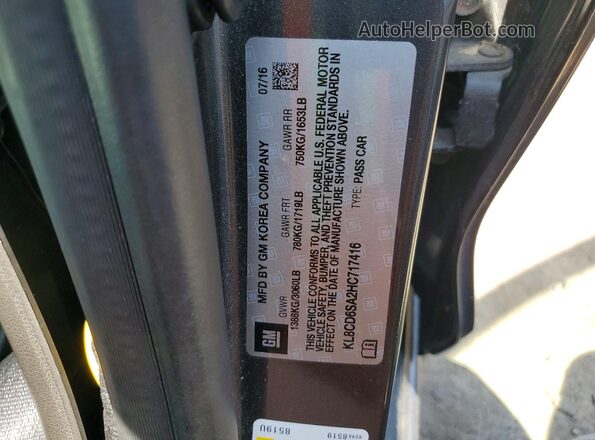 KL8CD6SA2HC717416 2017 CHEVROLET SPARK Черный Панорамный вид салона 360°