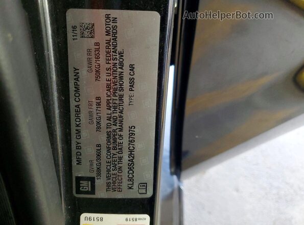 KL8CD6SA2HC767975 2017 CHEVROLET SPARK Black Widok komory silnika
