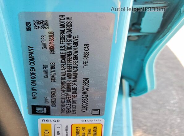 KL8CD6SA2MC703624 2021 CHEVROLET SPARK Бирюзовый Вид подкапотного пространства