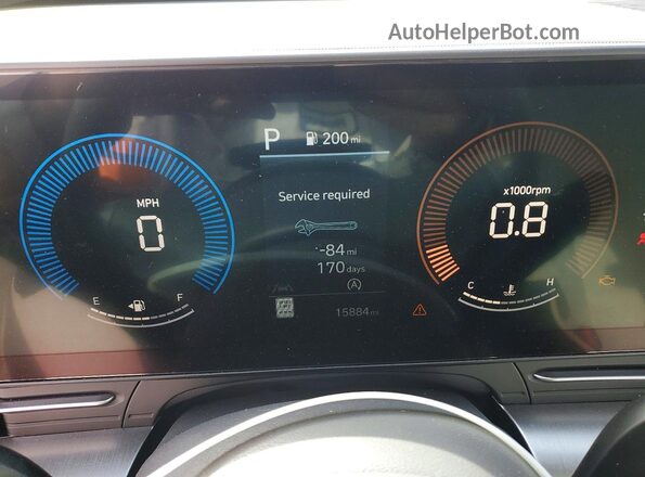 KM8HA3AB8SU260655 2025 HYUNDAI KONA Красный Вид щитка приборов