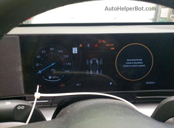 KM8HCCAB7RU149633 2024 HYUNDAI KONA Зеленый Вид щитка приборов