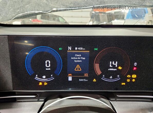 KM8HCCAB8RU038525 2024 HYUNDAI KONA Black Widok zestawu wskaźników