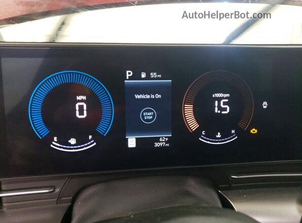 KM8HF3AB2TU431757 2026 HYUNDAI KONA Красный Вид щитка приборов