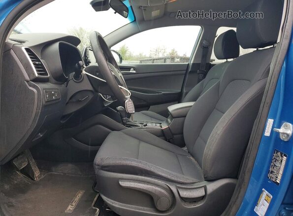 KM8J2CA49LU256471 2020 HYUNDAI TUCSON Синий Вид салона спереди