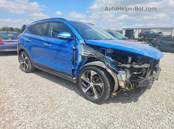 KM8J33A25GU101921 2016 HYUNDAI TUCSON Blue Delantero derecho