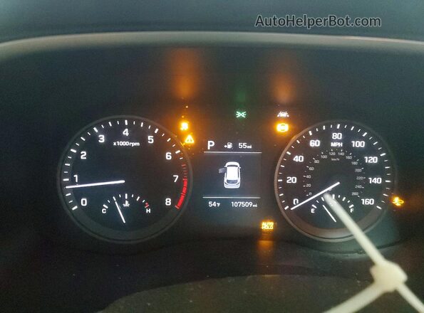 KM8J33A42LU252016 2020 HYUNDAI TUCSON Blue Instrument cluster view