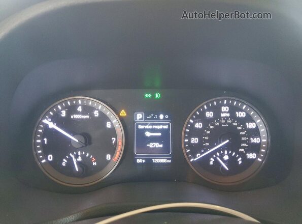 KM8J33A44HU329802 2017 HYUNDAI TUCSON Угольный Вид щитка приборов