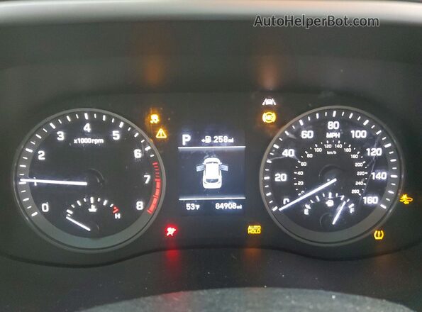 KM8J33A48LU136920 2020 HYUNDAI TUCSON Gray Widok zestawu wskaźników