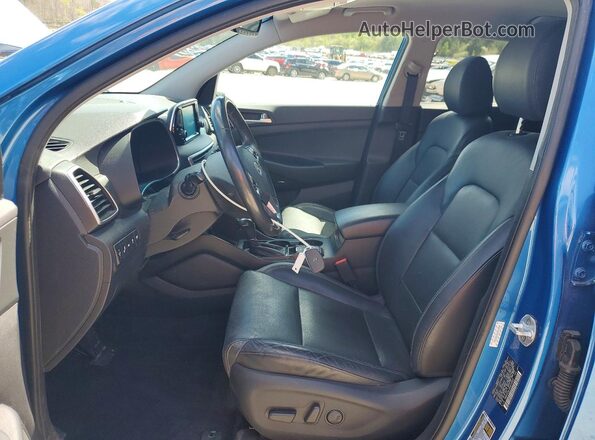 KM8J33AL5KU014599 2019 HYUNDAI TUCSON Blue Вид салону спереду