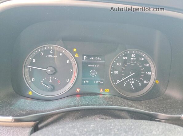 KM8J33AL5KU014599 2019 HYUNDAI TUCSON Blue Вид щитка приладів