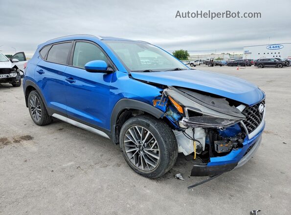 KM8J33AL7KU995552 2019 HYUNDAI TUCSON Blue Delantero derecho
