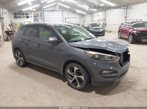 KM8J3CA27GU226502 2016 HYUNDAI TUCSON Серый Передняя правая четверть