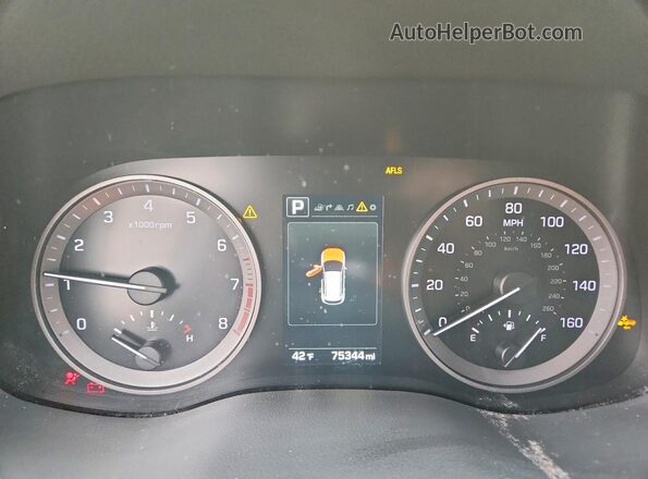 KM8J3CA2XGU221018 2016 HYUNDAI TUCSON Черный Вид щитка приборов