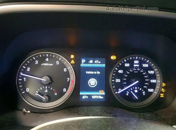 KM8J3CAL3KU885520 2019 HYUNDAI TUCSON Серебряный Вид щитка приборов